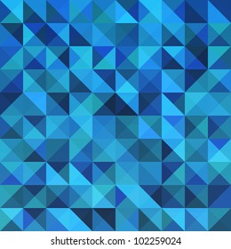  Blue seamless triangle abstract pattern. Vector illustration