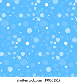 Blue Seamless Vector Abstract Circle Pattern - Background 