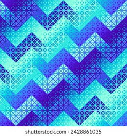 Blue Seamless vector chevron pattern. Abstract geometric background.