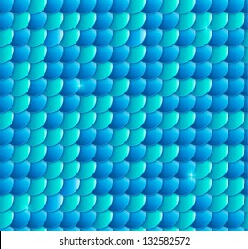 Blue seamless vector fish skin