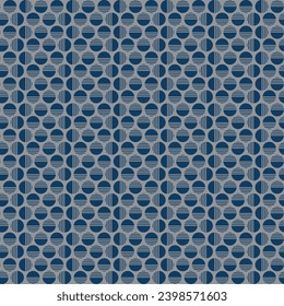 blue seamless vector retro stripe pattern on grey background