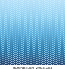 Blue seamless wave line pattern. Wavy stripes seamless pattern. Abstract fashion blue and white wave design. Geometric wave texture. Vector illustration