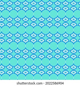 Blue seamless wave pattern, linear design. Geometric seamless repetitive vector curvy waves background.