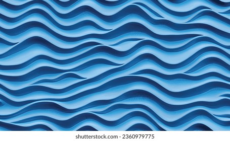 Blue seamless Wavy background texture. Wave pattern .vector Illustration