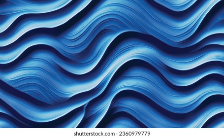 Blue seamless Wavy background texture. Wave pattern .vector Illustration