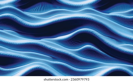 Blue seamless Wavy background texture. Wave pattern .vector Illustration