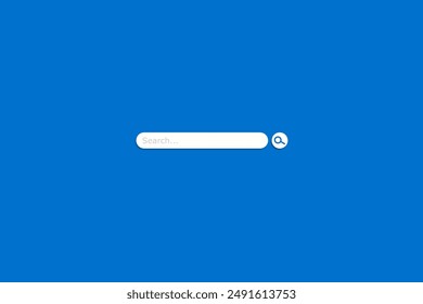 blue search bar copy space 3d