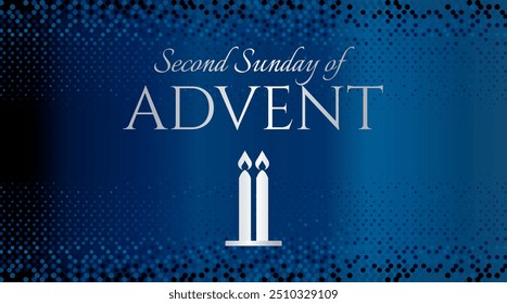 Blue Second Sunday of Advent Background Illustration Design	