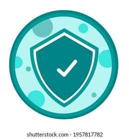 Blue security icon on white background
