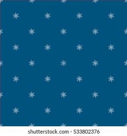Blue seemless snowflake pattern
