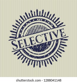 Blue Selective distressed grunge stamp