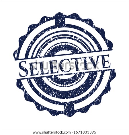 Blue Selective distressed grunge stamp
