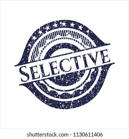 Blue Selective rubber grunge texture stamp