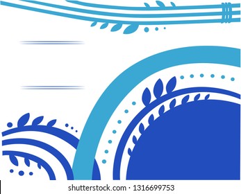 Blue semirings and leaves background