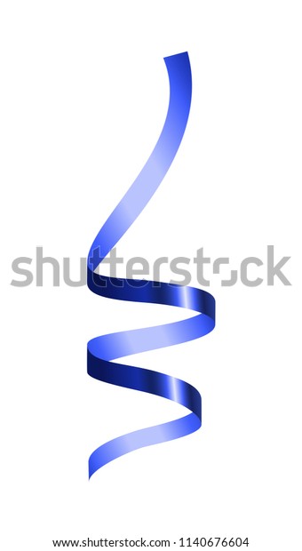 Blue Serpentine Ribbon Mockup Realistic Illustration Stock Vector Royalty Free 1140676604