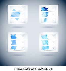 blue set logo layout modern background design header banner vector set of vector modern flag with triangles blue set logo layout modern background design header banner vector line water crowd conceptu