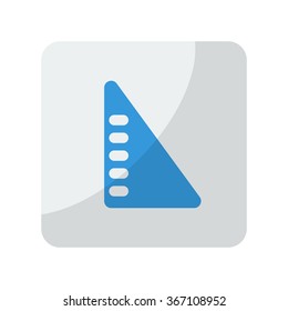 Blue Set Square icon on grey rounded square button on white