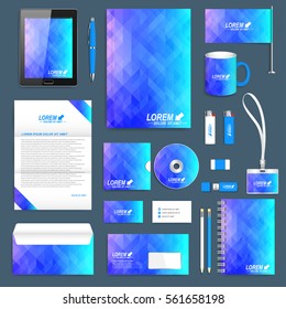 Blue Set Vector Corporate Identity Template Stock Vector (Royalty Free ...