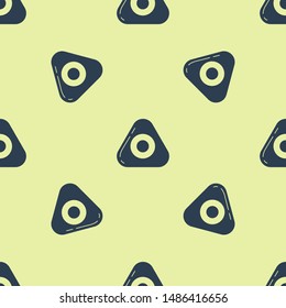Blue Sewing chalk icon isolated seamless pattern on white background.  Vector Illustration