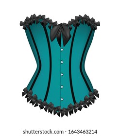 Blue Sexy Corset. Vector Illustration