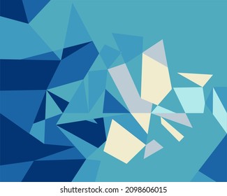 Blue shade abstract art polygon background banner
