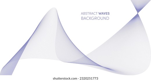 Blue shade abstract waves shapes background, Vector line art, waves pattern