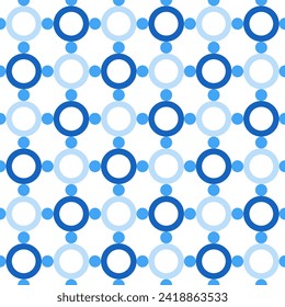 Blue shade circle pattern. Circle vector seamless pattern. Decorative element, wrapping paper, wall tiles, floor tiles, bathroom tiles.	