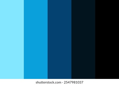 Blue shade color gradient background with palette stripe vector illustration