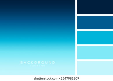 Blue shade color gradient background with palette stripe vector illustration