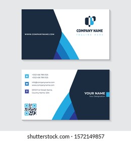 Blue shade corporate person business card new clean modern trendy