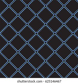 blue shade diamond shape line on black pattern background vector illustration image