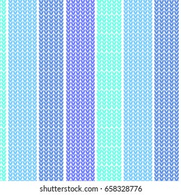 blue shade vertical striped knitting pattern background vector illustration image