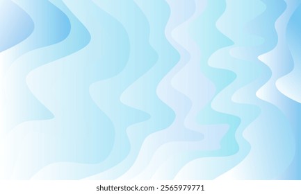 Blue shades background, wave abstract pattern with light. Vector illustration with free space for design.