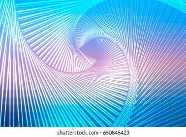 Blue shades pink glowing spiral vector abstract background 