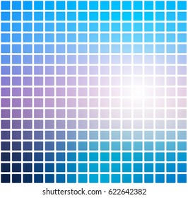 Blue shades pink vector abstract rounded corners tiles mosaic over white background square 