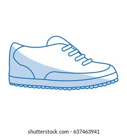 blue shading silhouette cartoon golf shoes port equipment