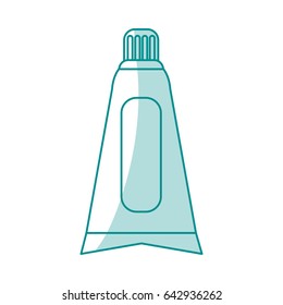 blue shading silhouette cartoon toothpaste for dental care