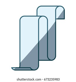 blue shading silhouette of continuously long sheet vector illustration
