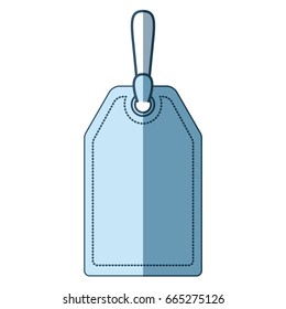 blue shading silhouette of mark label vector illustration