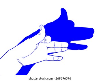 blue shadow hand 