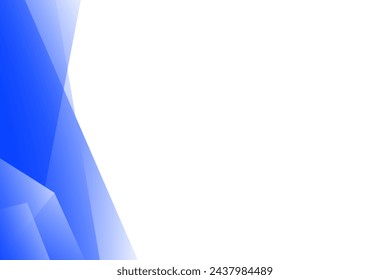 Blue shape abstract background with white space for text and message. template design