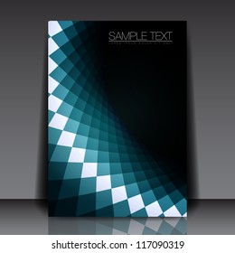 Blue Shape Flyer Template Design | EPS10 Vector Background