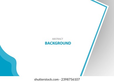 Blue shape modern background with white space for text and message. template design