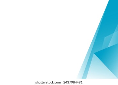 Blue shape modern background with white space for text and message. template design