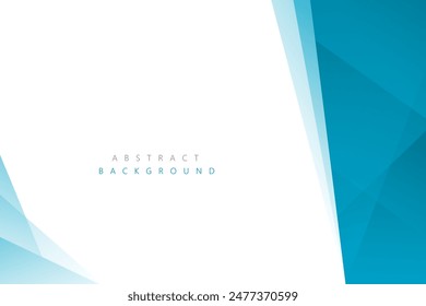 Blue shape modern background with white space for text and message. template design	