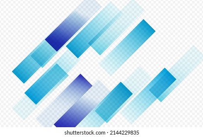 Blue Shape Vector Transparent Background. Light Business Element Flyer. Elegant Stripe Texture. Web Poster.