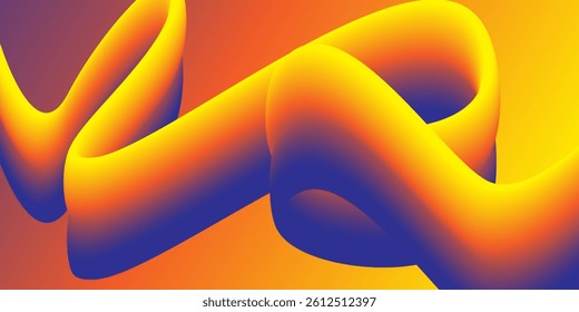 Blue shape yellow Colorful Gradient. Vector illustration.