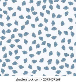 Blue shapes in the form of stones, arranged in a chaotic manner on a light background, vector pattern, suitable for textiles, paper, fabric