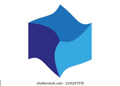 Blue shapes logo.