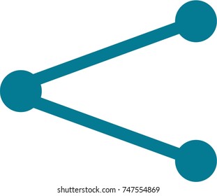 blue share icon logo, file application, document symbol connect